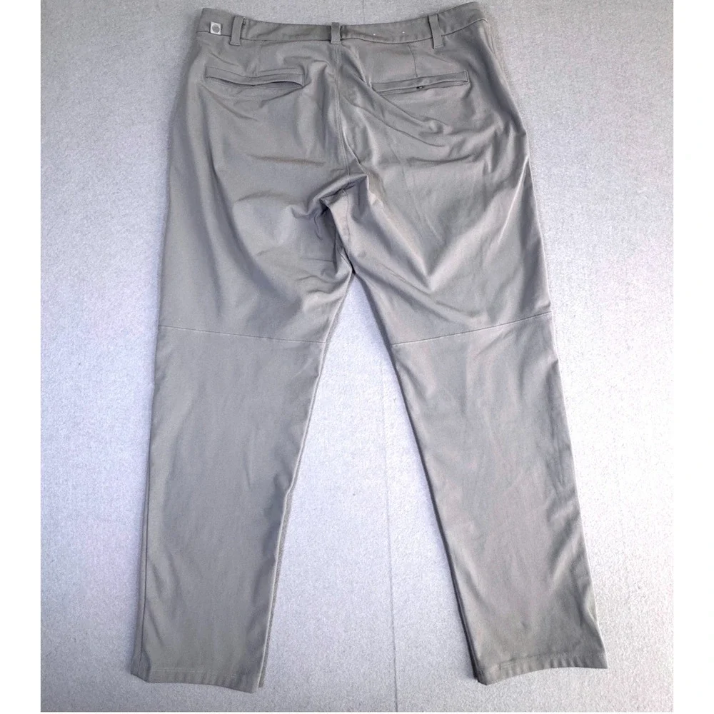Lululemon Commission Pant Men 36 Grey Slim Fit Performance Chino Trousers 36x29
